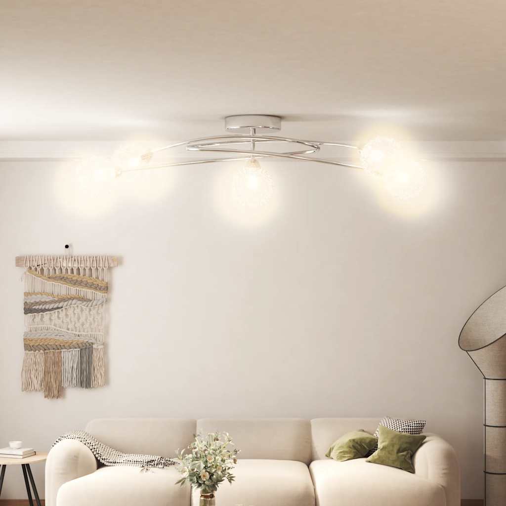 Vidaxl loftlampe med meshtrådkapsler 5xg9
