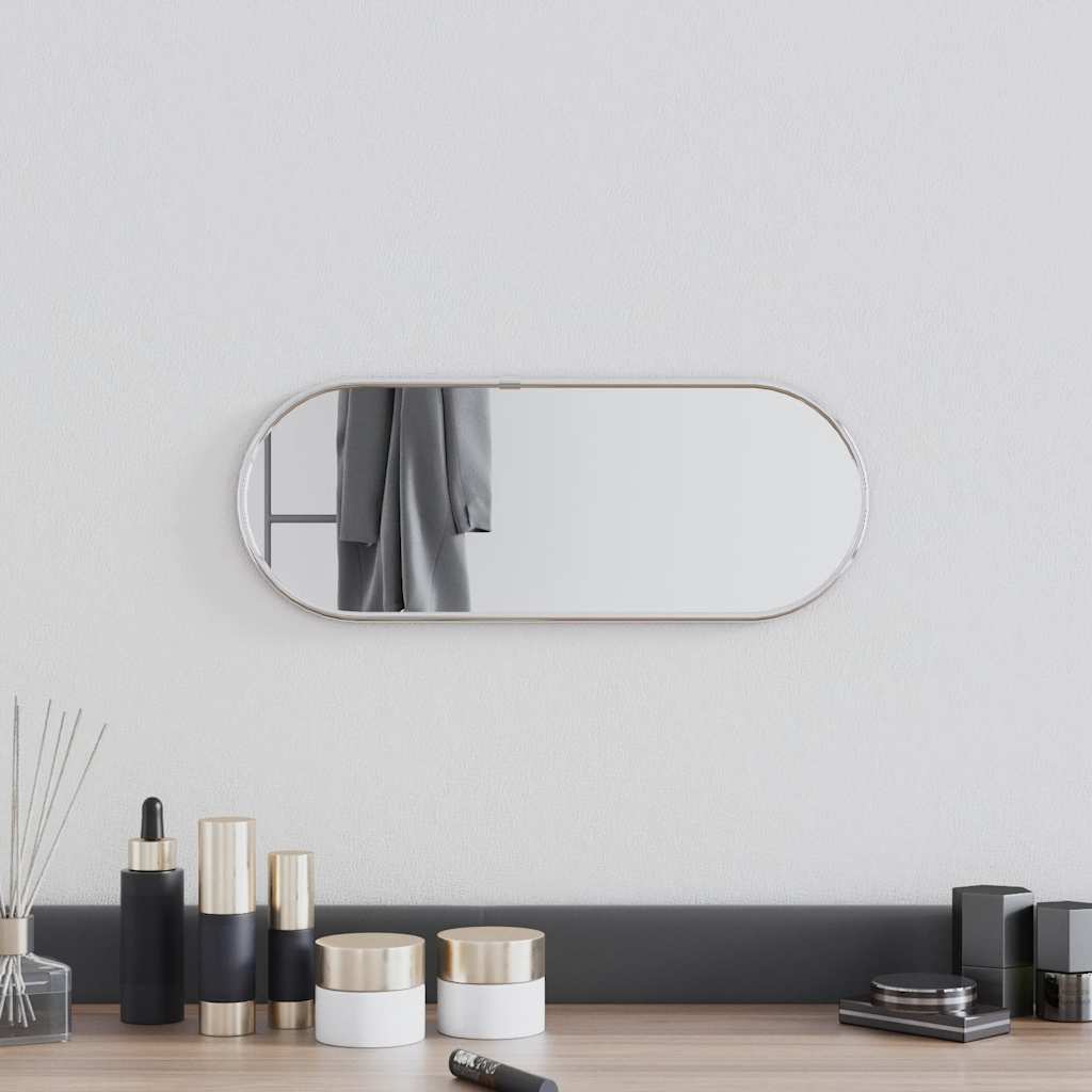 Vidaxx vægspejl 40x15 cm oval sølvfarvet