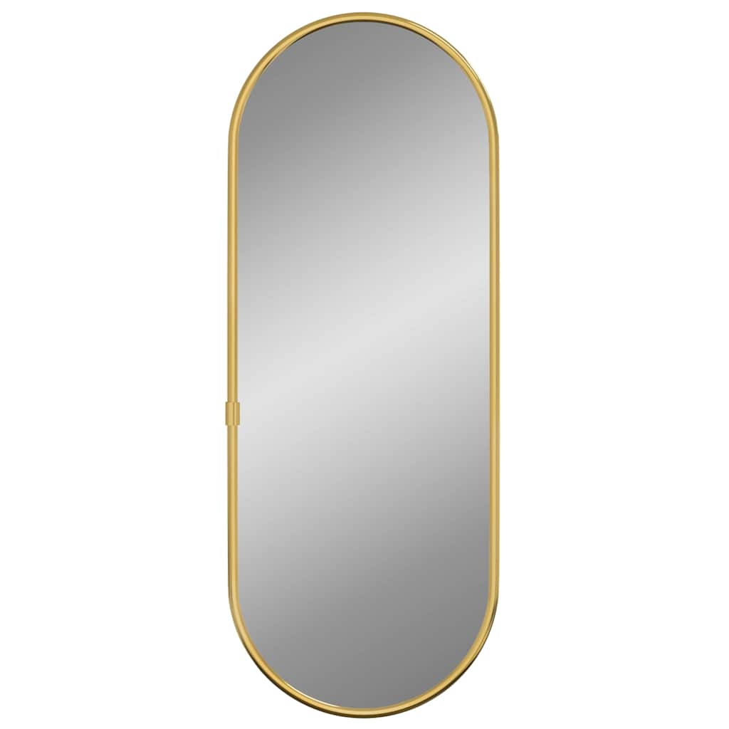 Vidaxx vægspejl 40x15 cm oval guldfarvet