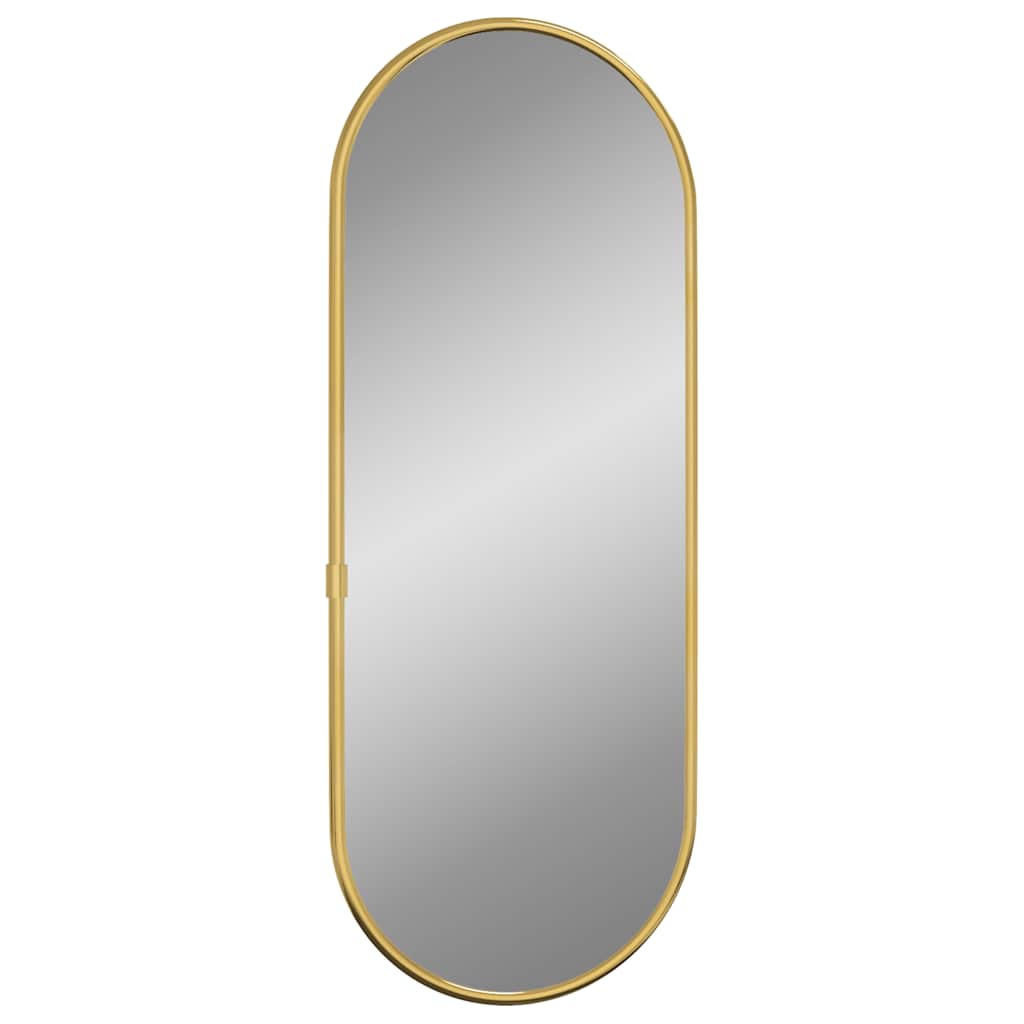 Vidaxx vægspejl 40x15 cm oval guldfarvet