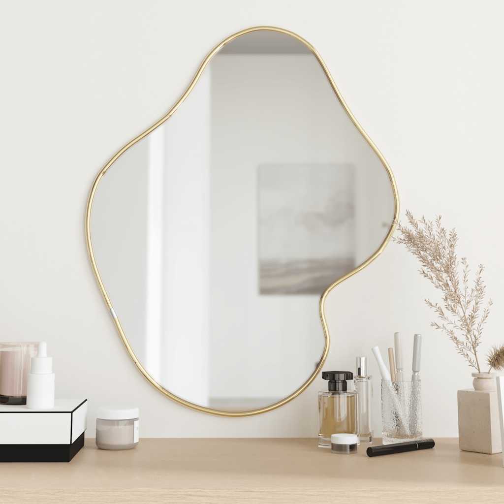 Vidaxl Wall Mirror 60x50 cm guldfarvet