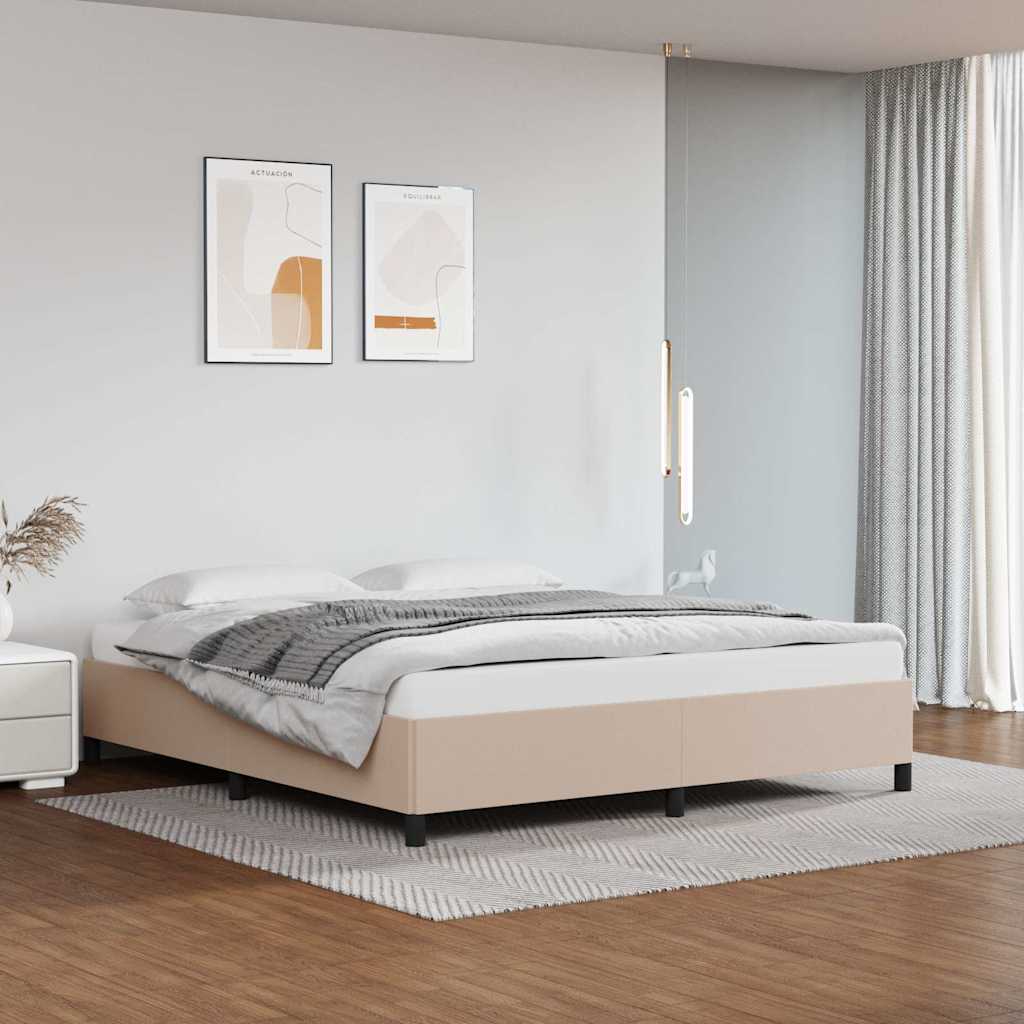 Vidaxl bedframe kunstleer cappuccinokleurig 160x200 cm