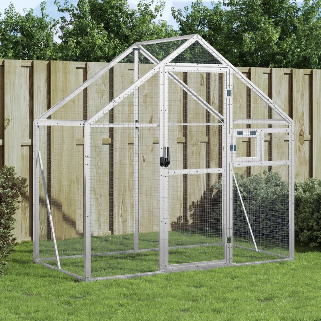 Vidaxx voliere 179x100x185 m aluminium sølv