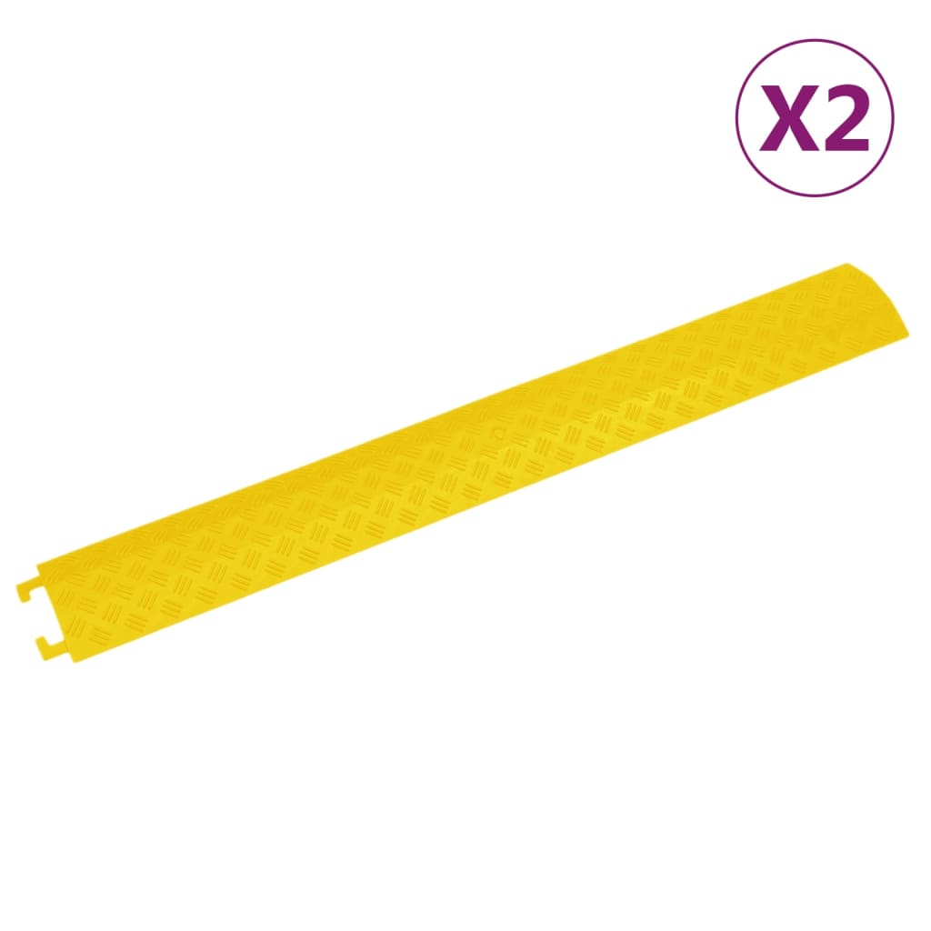 Vidaxl kabelbeskyttere tærskel 2 st 98,5 cm gul