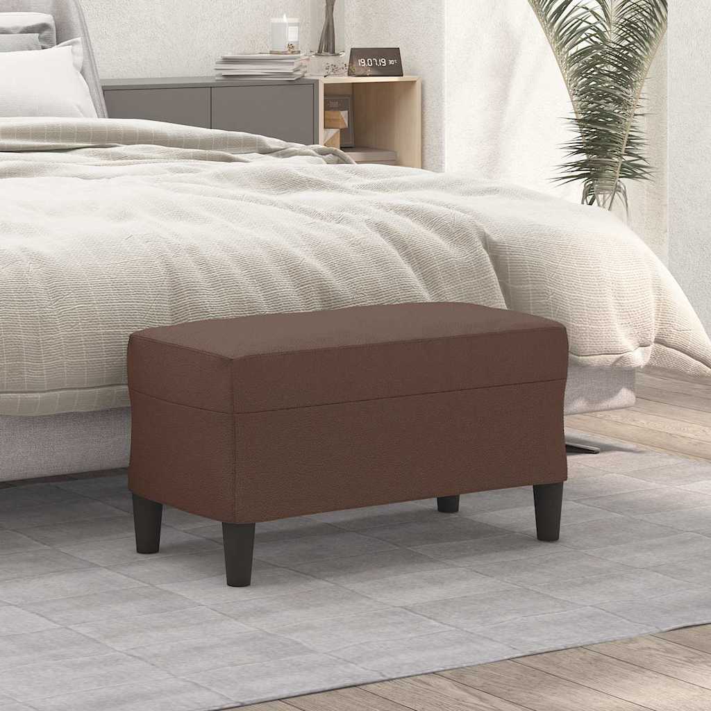 Vidaxl bankje 70x35x41 cm kunstleer bruin