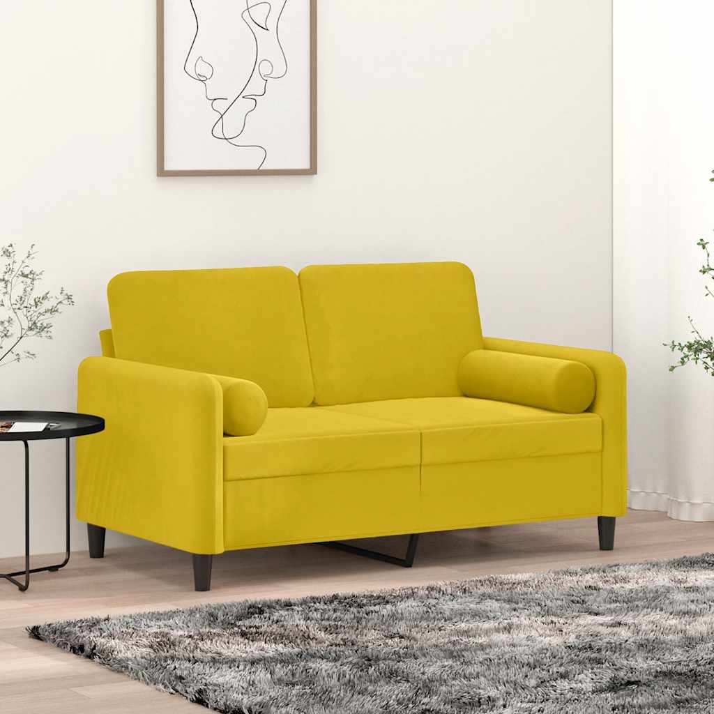 Vidaxl Dekorative puder 2 St 15x50 cm fløjls gul