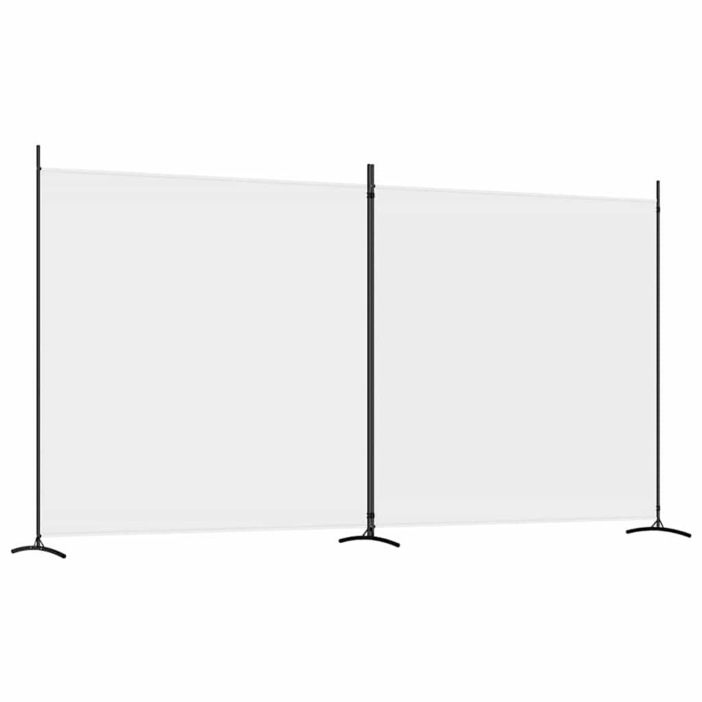 Vidaxl kamerscherm met 2 panelen 348x180 cm stof wit