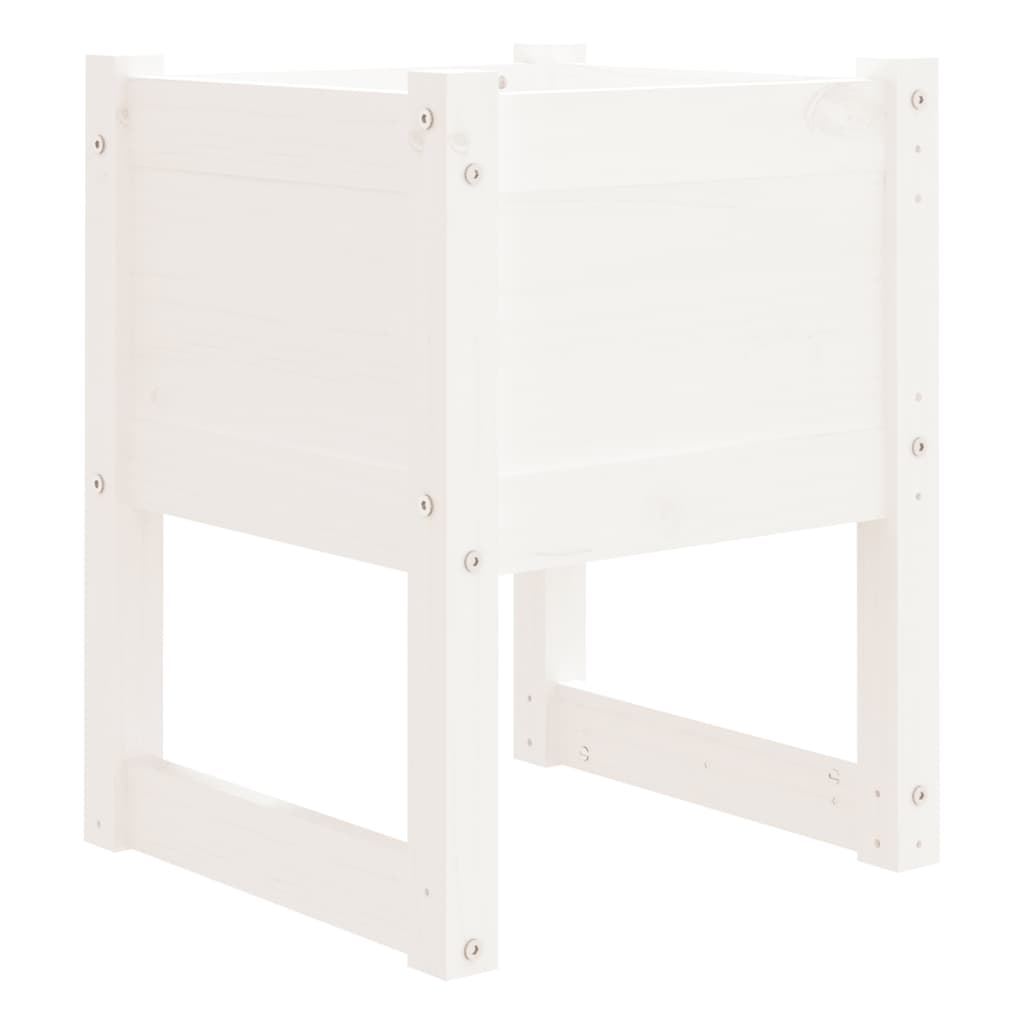 Vidaxl Planter Big 40x40x52,5 cm Solid fyrretræ hvid