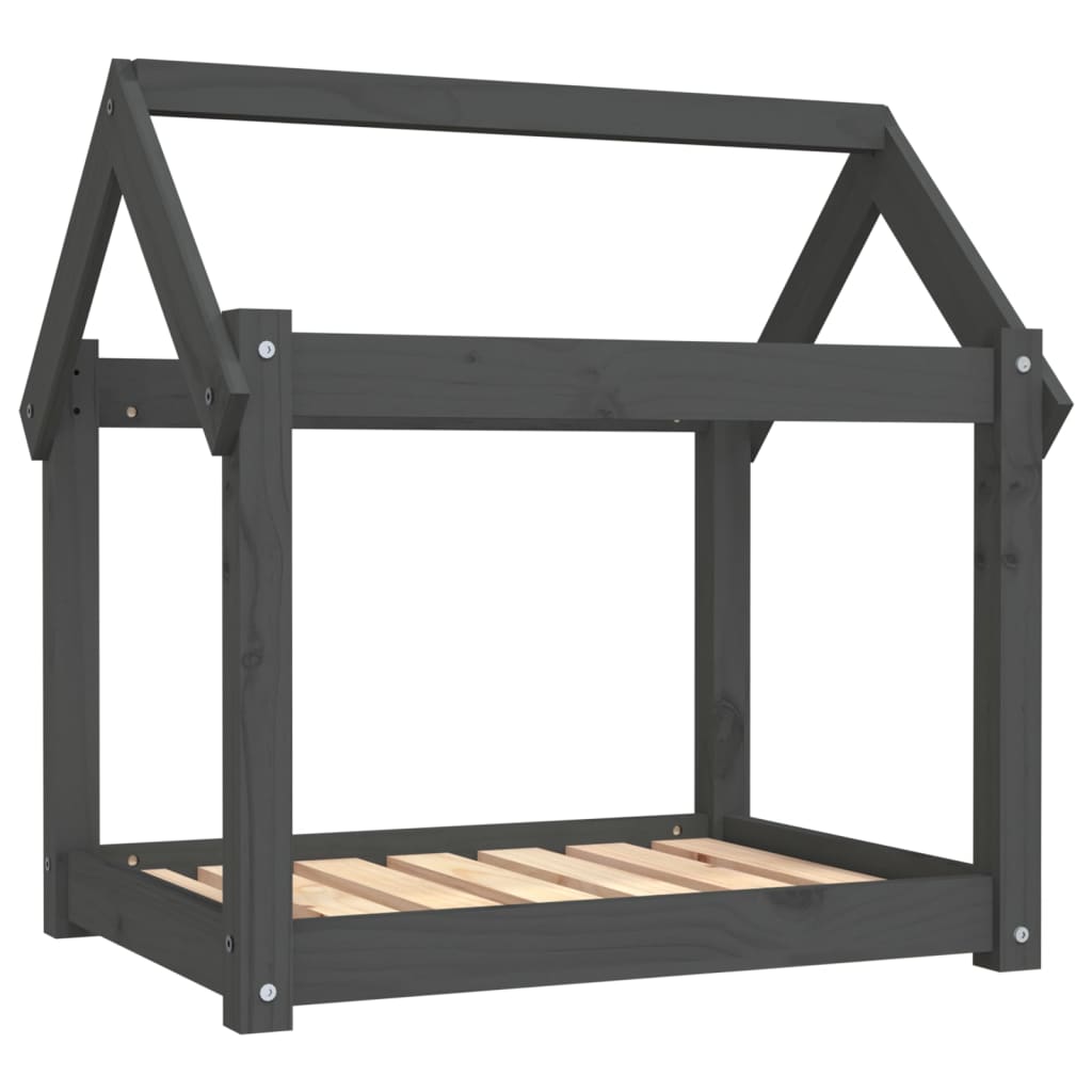 Vidaxl Dog Basket 71x55x70 cm Solid Pine Grey