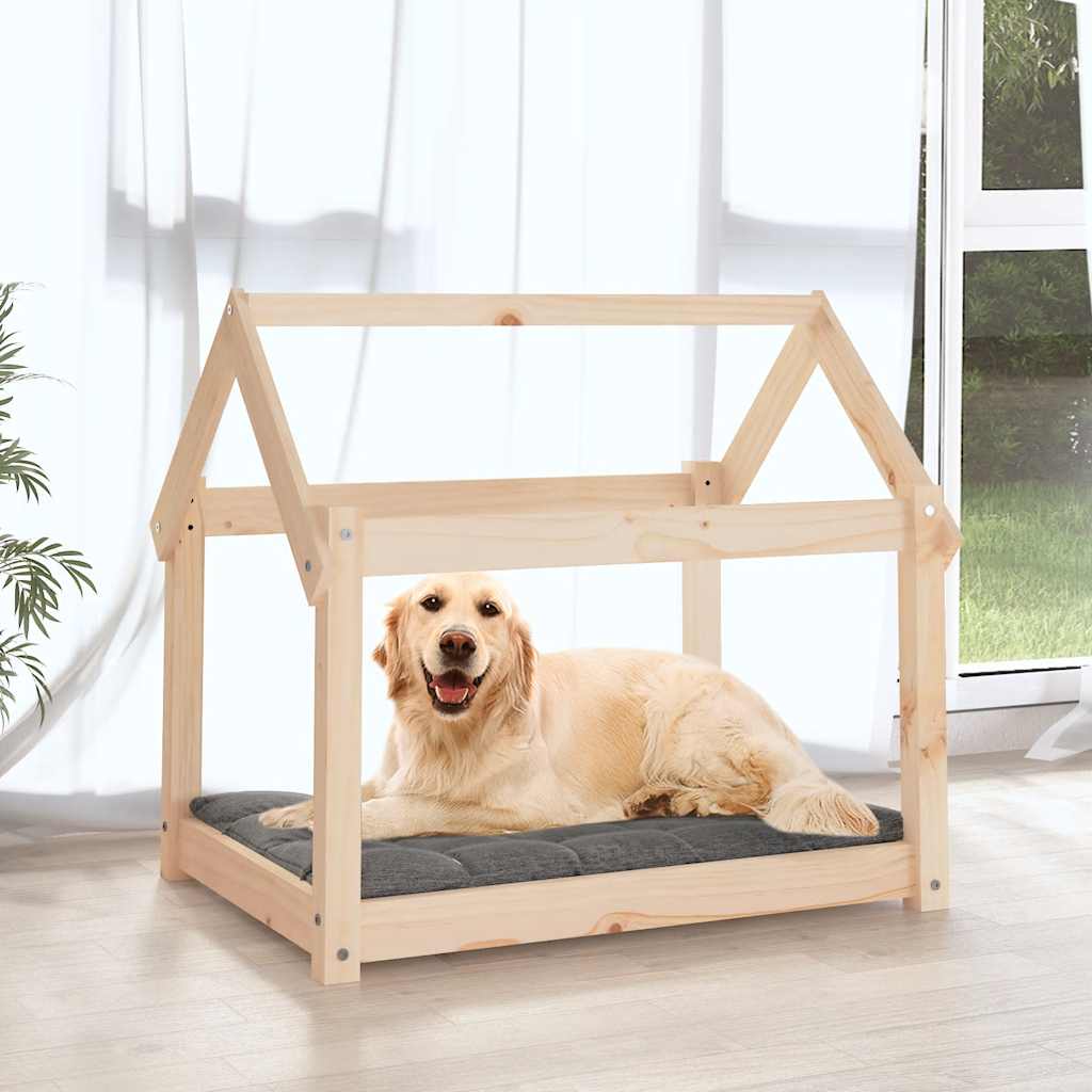 Vidaxxl hundeseng 81x60x70 cm massiv fyrretræ