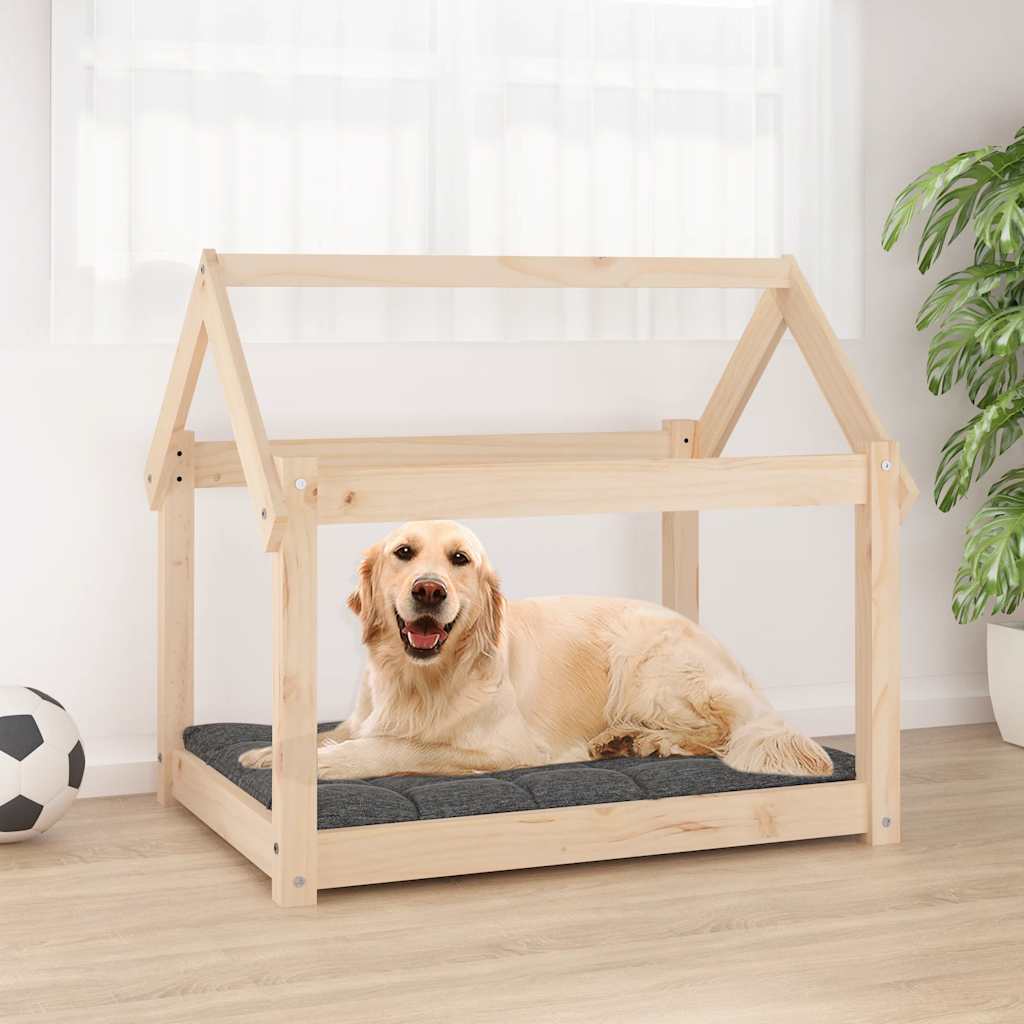 Vidaxxl hundeseng 81x60x70 cm massiv fyrretræ