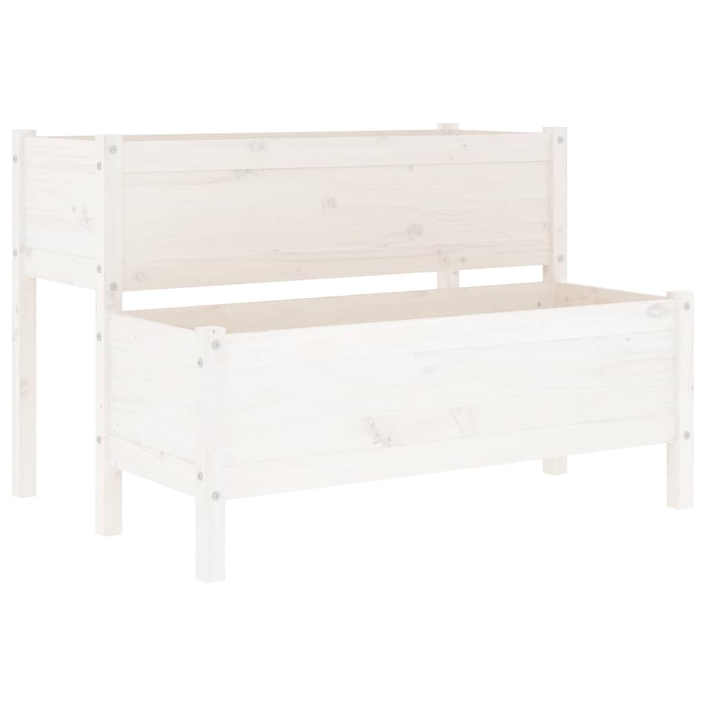VIDAXL Planlægningsboks 110x84x75 cm solid fyrhvide