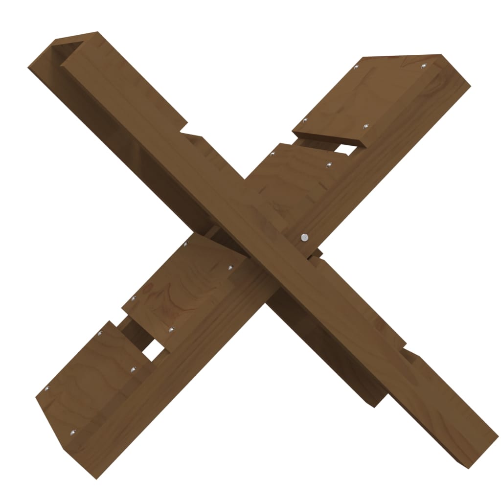 Vidaxl Houtblock Holder 47x39.5x48 cm Solid fyrretræ honningbrun