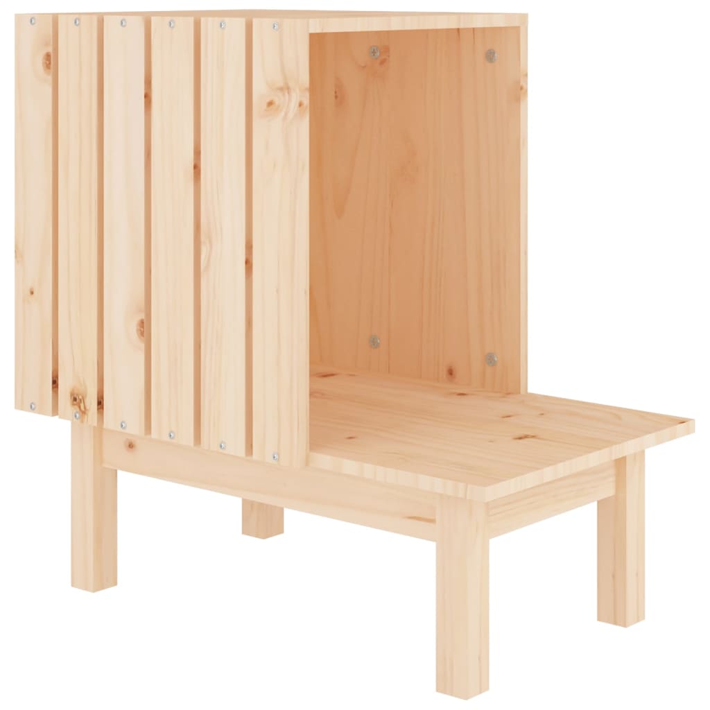 Vidaxl Kattenhuis 60x36x60 cm Solid fyrretræ