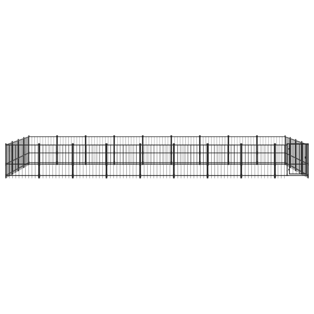 Vidaxl Dog Kennel til udenfor 33,87 m² stål
