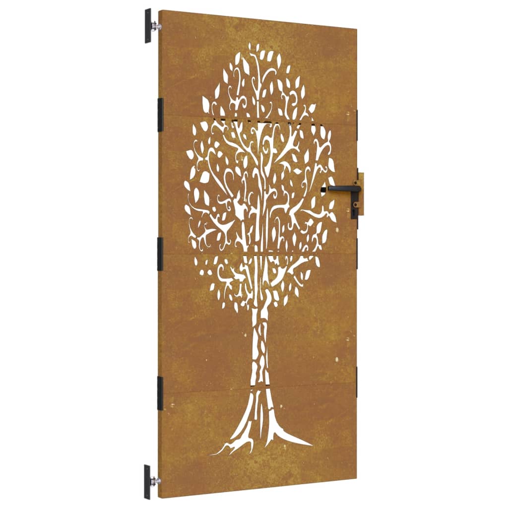 Vidaxxl låge 85x175 cm trædesign cortenstål