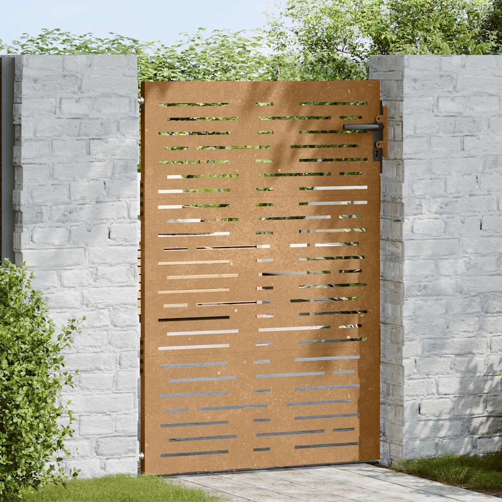 Vidaxl Poort 85x125 cm firkantet corten stål