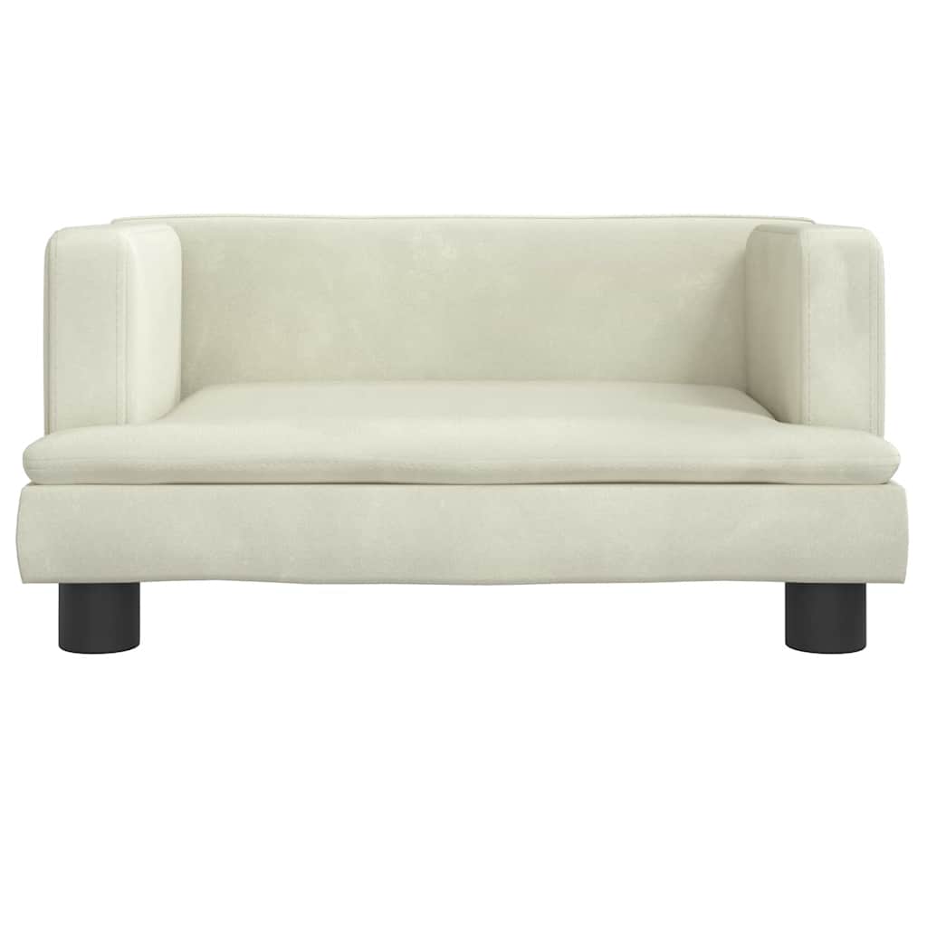 VIDAXXL HUND BED 60X40X30 cm fløjlcreme farvet