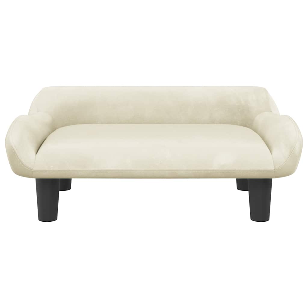 Vidaxl Dog Basket 70x40x24 cm fløjlcreme -farvet