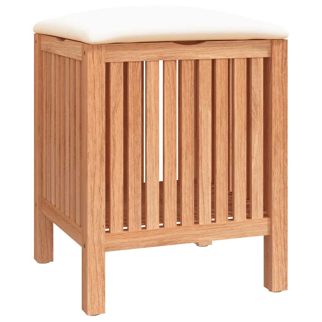 Vidaxl badeværelse afføring 40.5x40x52 cm fast valnødstræ