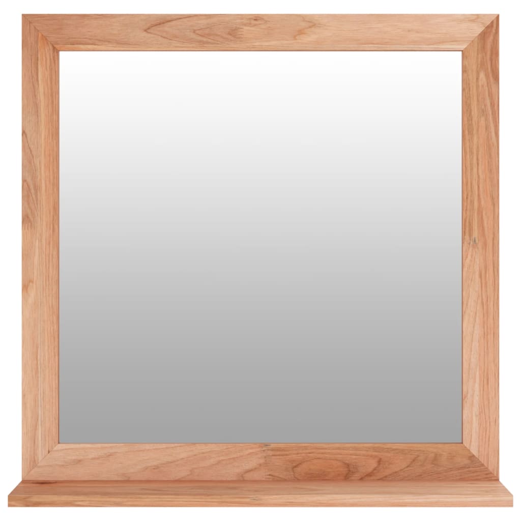Vidaxl Wall Mirror 55x55 cm Solid valnødstræ