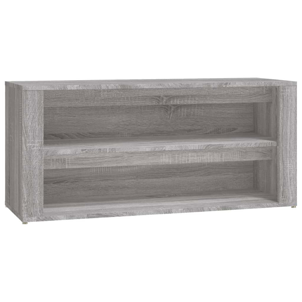 Vidaxl sko rack 100x35x45 cm skåret træ grå sonoma eg farve
