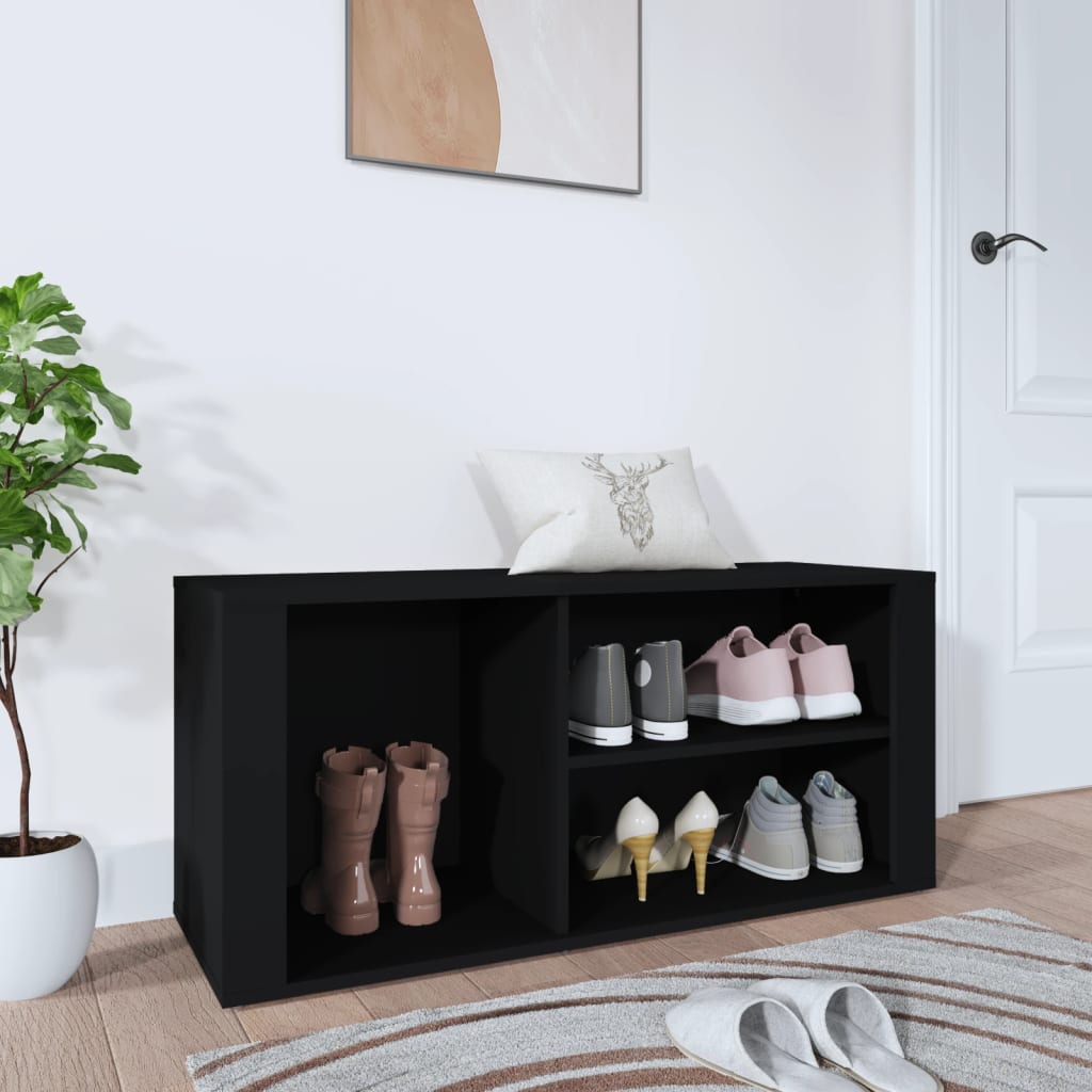 Vidaxl Shoe Cabinet 100x35x45 cm Property Wood Black