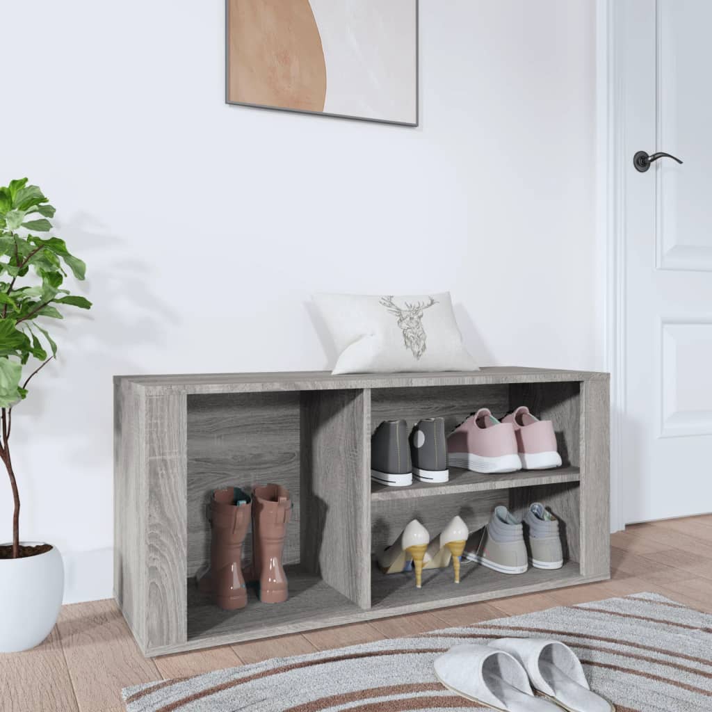 Vidaxl Shoe Cabinet 100x35x45 cm Property Wood Grey Sonoma