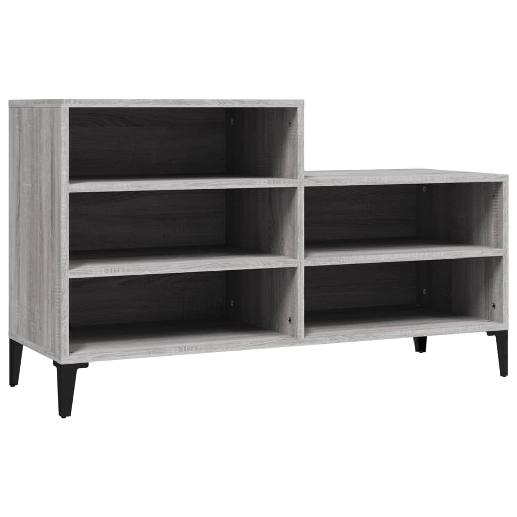 Vidaxl Shoe Cabinet 102x36x60 cm konstrueret træ sonoma grå