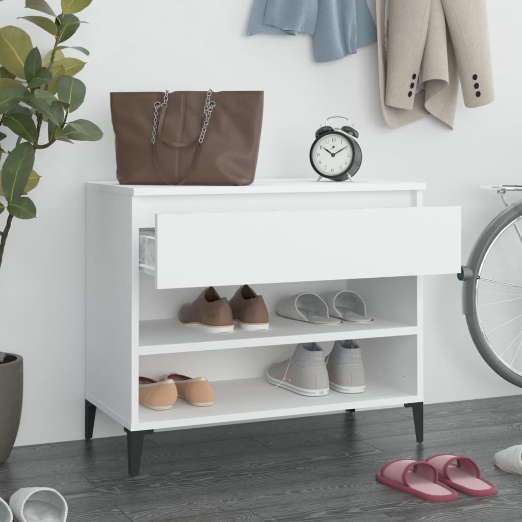 Vidaxl Shoe Cabinet 70x36x60 cm Property Wood White