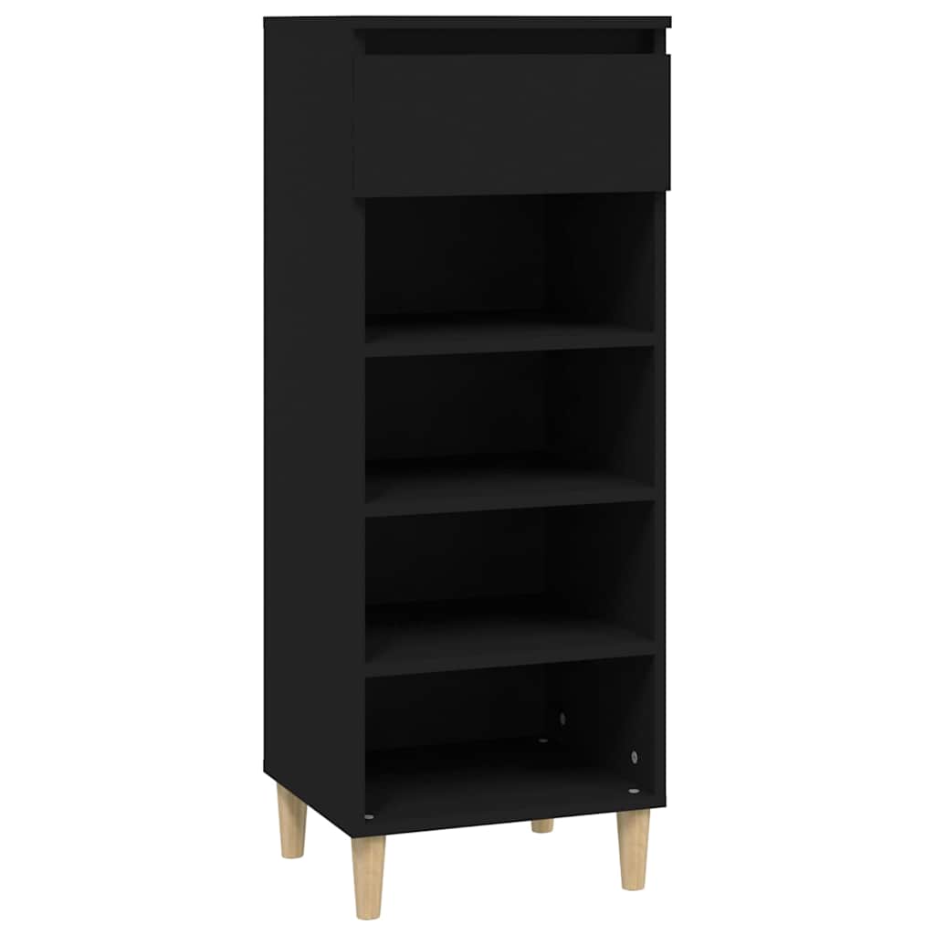 Vidaxl Shoe Cabinet 40x36x105 cm Property Wood Black