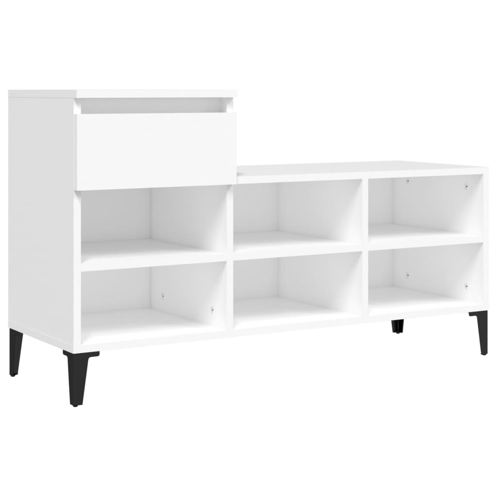 Vidaxl Shoe Cabinet 102x36x60 cm Property Wood White