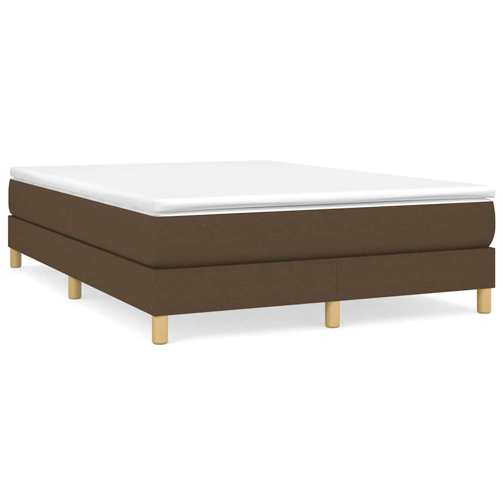 Vidaxl boxspring bed stof donkerbruin 140x190 cm