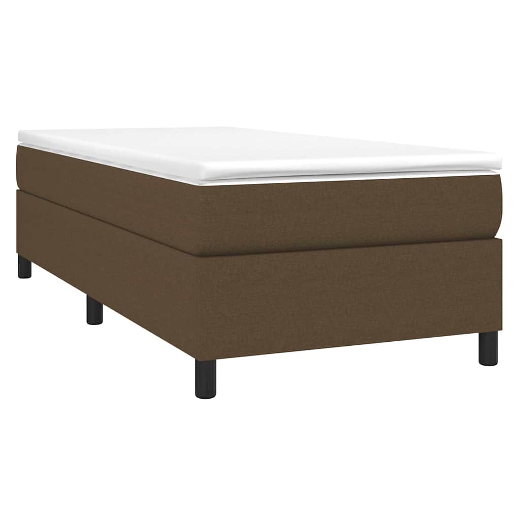 Vidaxl boxspring bed 90x190 cm stof donkerbruin