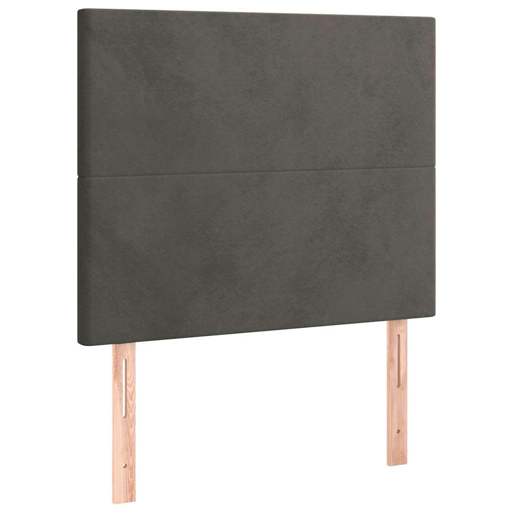 Vidaxl hoofdbord donkergrijs 80x5x118 128 cm fluweel