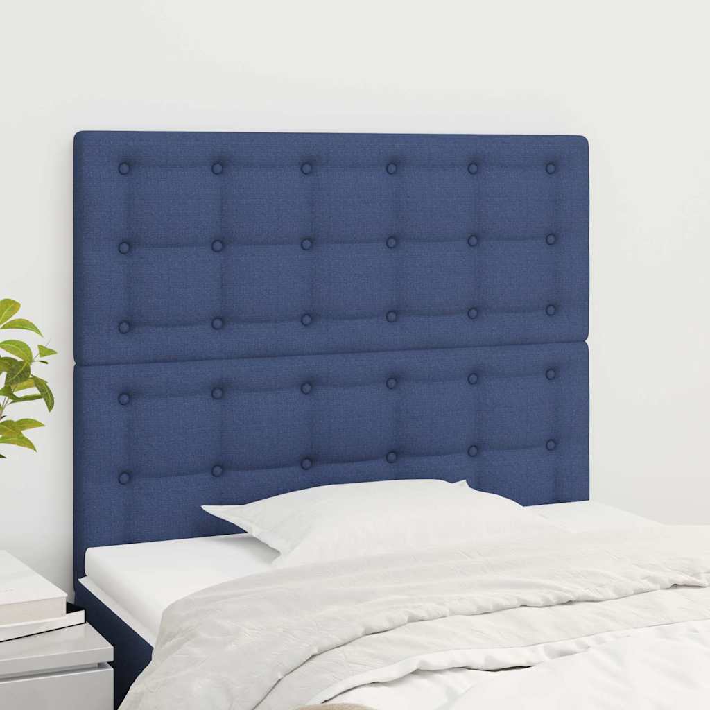 Vidaxl hoofdbord blauw 100x5x118 128 cm stof