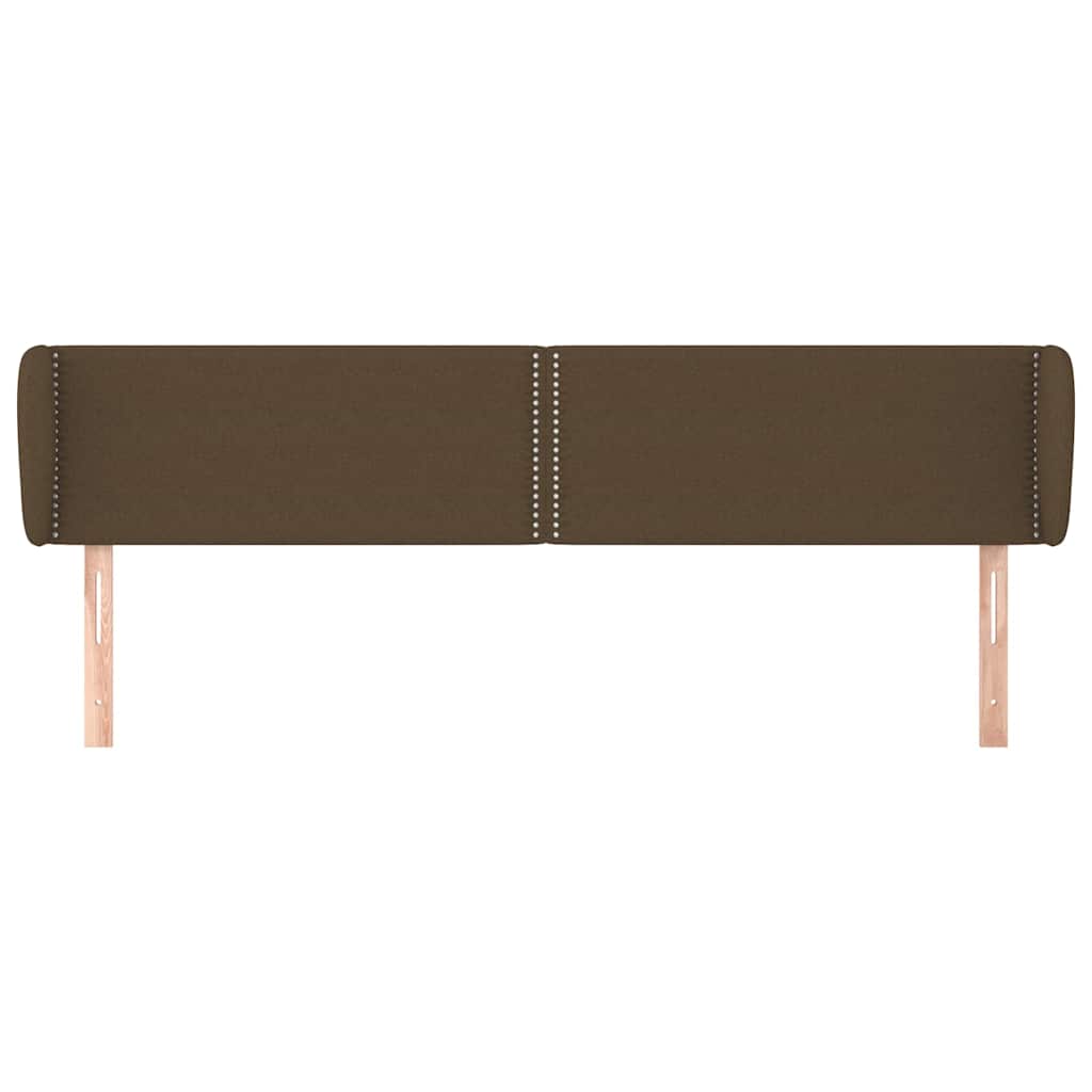 Vidaxl hoofdbord met randen 183x23x78 88 cm stof donkerbruin