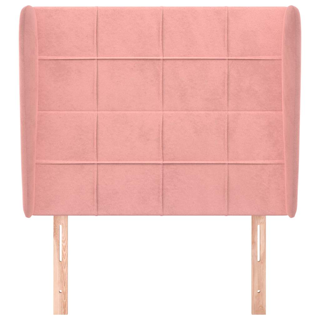 Vidaxl hoofdbord met randen 103x23x118 128 cm fluweel roze