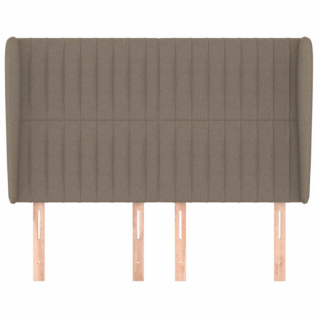 Vidaxl hoofdbord met randen 147x23x118 128 cm stof taupe