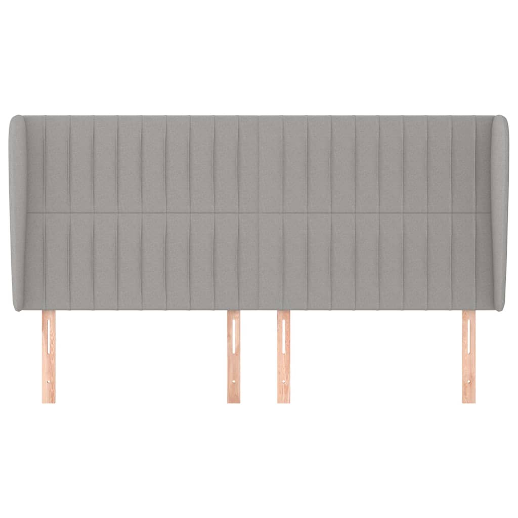 Vidaxl hoofdbord met randen 163x23x118 128 cm stof lichtgrijs