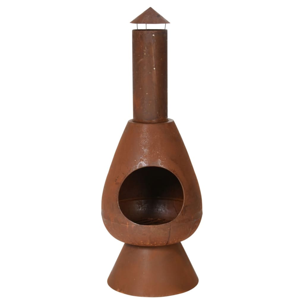 Progarden pejs med Chimney Ambient 110 cm rust -farvet