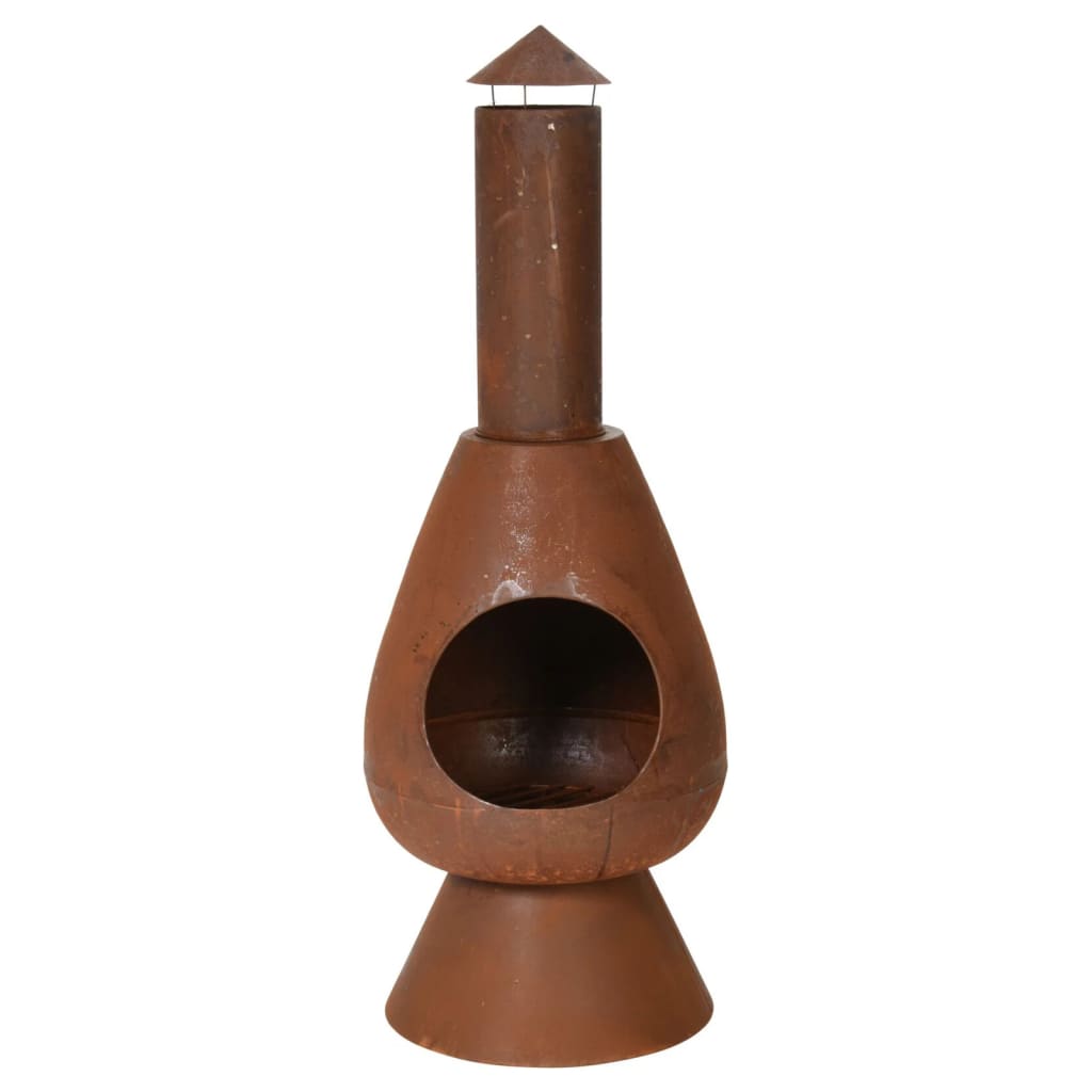 Progarden pejs med Chimney Ambient 110 cm rust -farvet