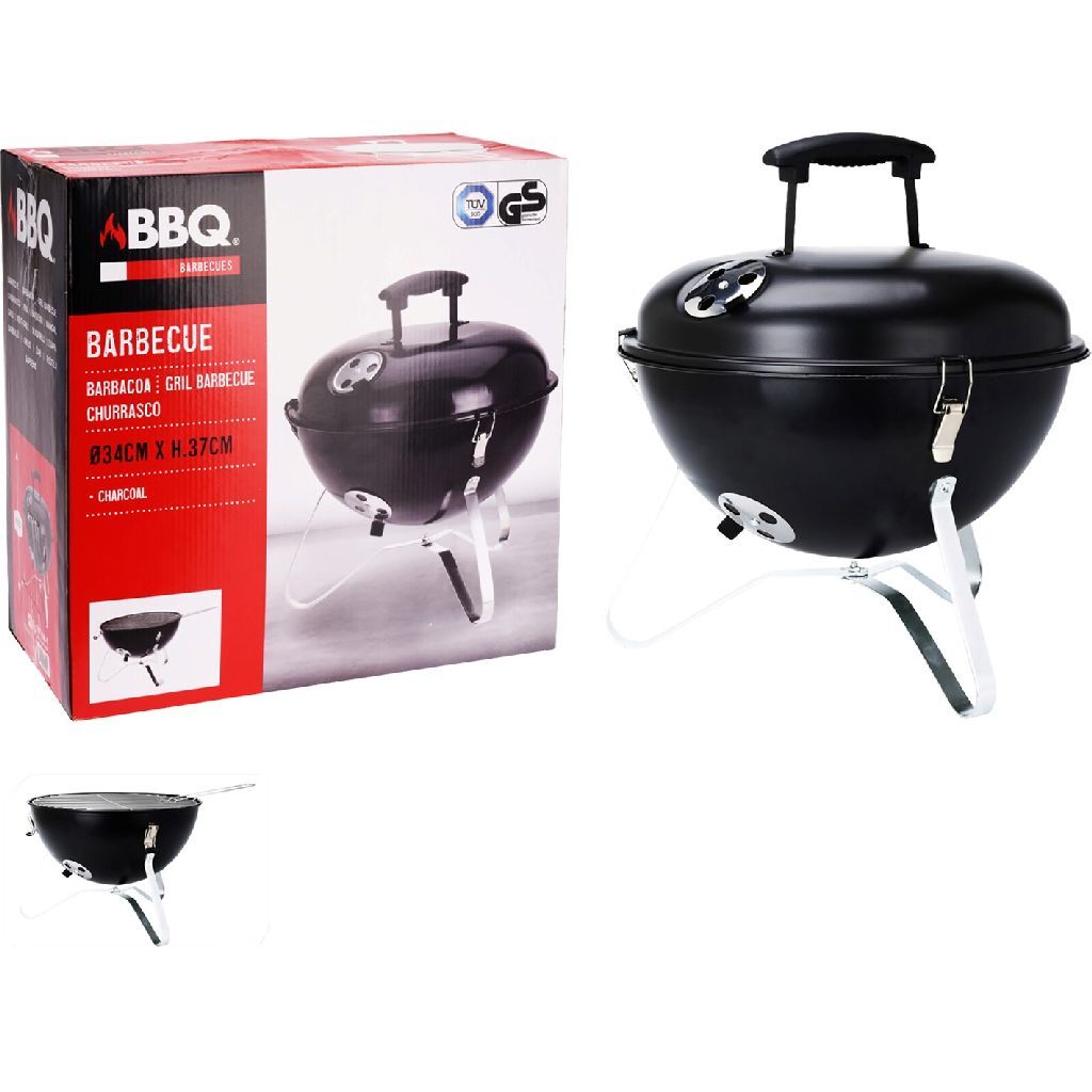 BBQ kugleform grill 37 cm sort