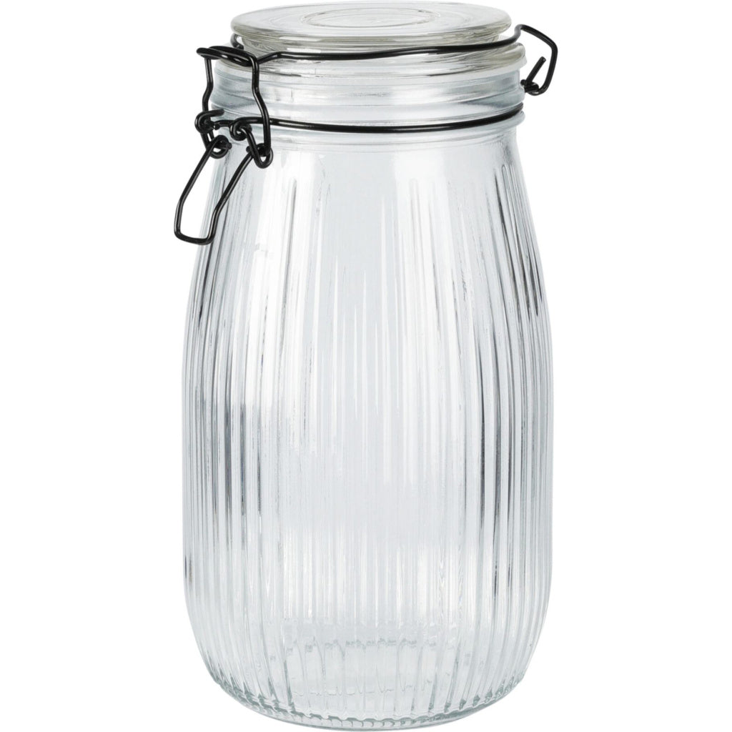 Diverse opbevaringsglas med låg 1500 ml