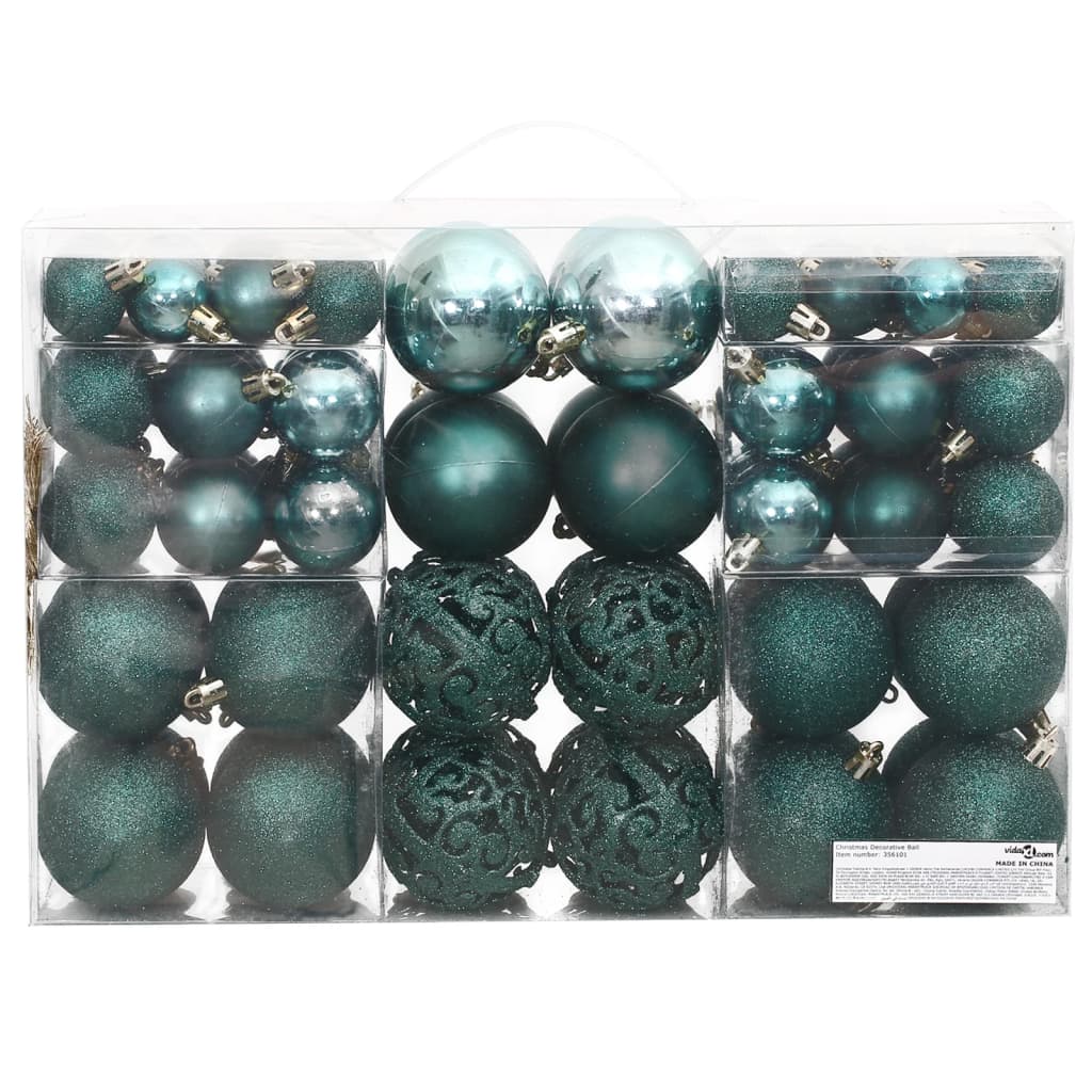 Vidaxl Christmas Balls 100 St 3 4 6 cm grøn