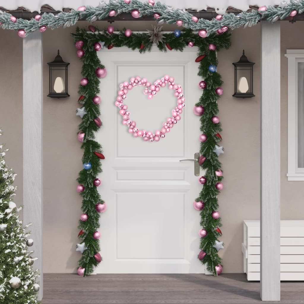 Vidaxl Christmas Garland Balls 175 cm polystyrenrosa