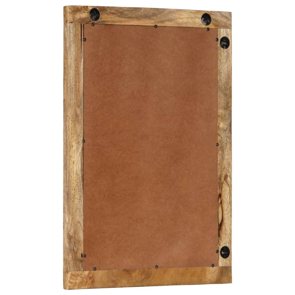 Vidaxl badeværelse spejl 50x70x2,5 cm fast mango træ og glas
