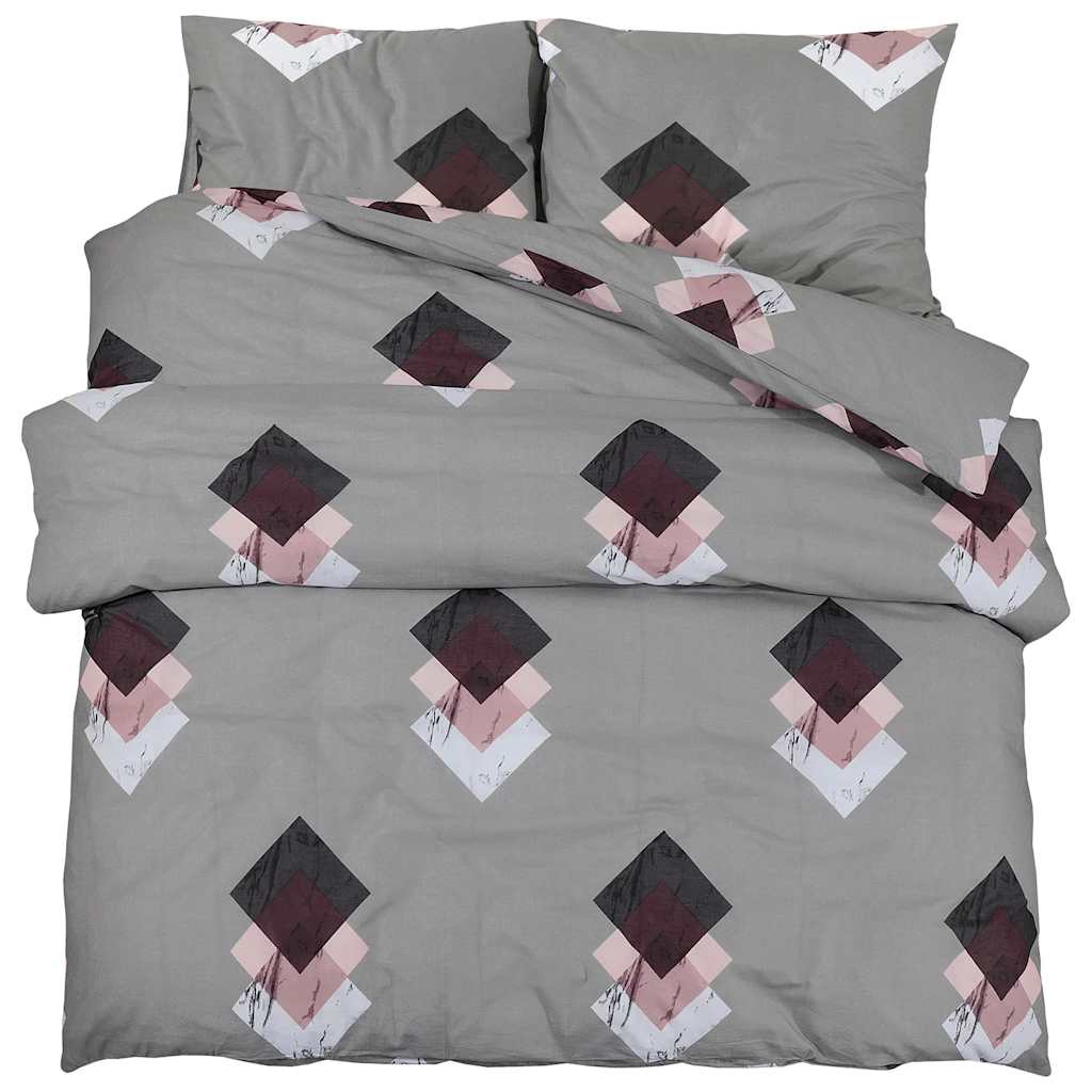 Vidaxl Duvet Crossing Set 200x200 cm bomuld grå