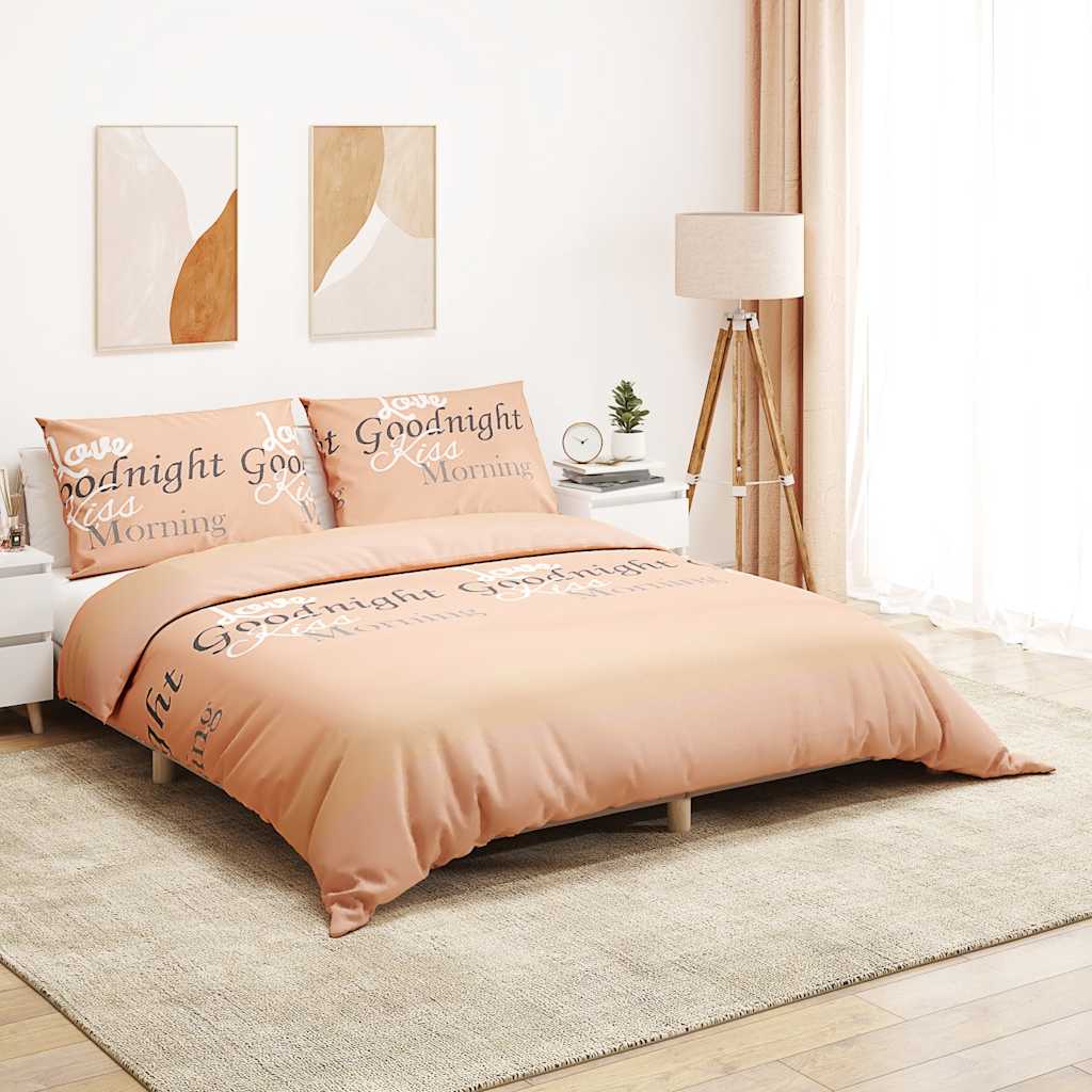 Vidaxl Duvet Crossing Set 155x220 cm bomuld lyserød