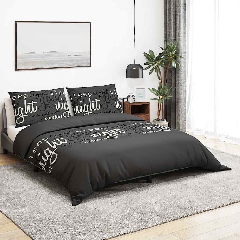 VIDAXX DUVET -DÆKNING Sæt 200x200 cm bomuld sort